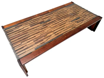 Mid-Century Modern Brutalist Folding Coffee Table by Percifal Lafer, 1960s